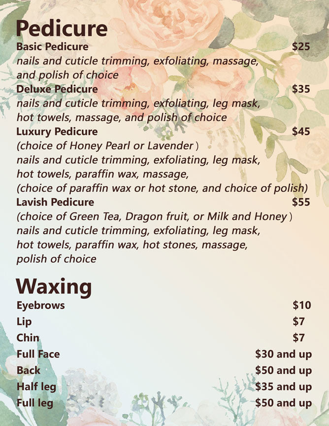 4 Page Menu 8.5x11 - 24