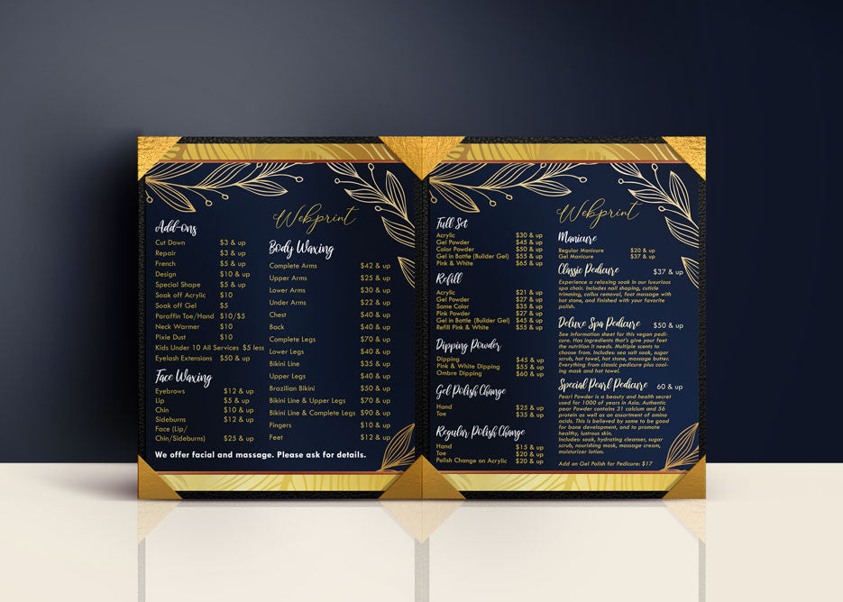 2 Page Menu 8.5x11 - 16