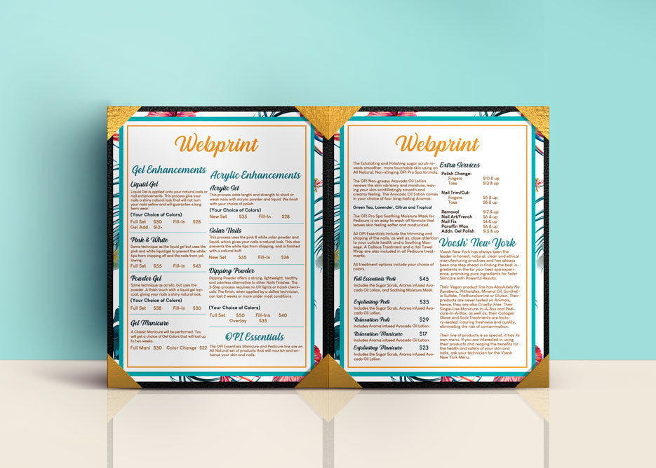 2 Page Menu 8.5x11 - 18