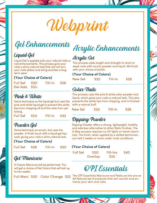 2 Page Menu 8.5x11 - 18