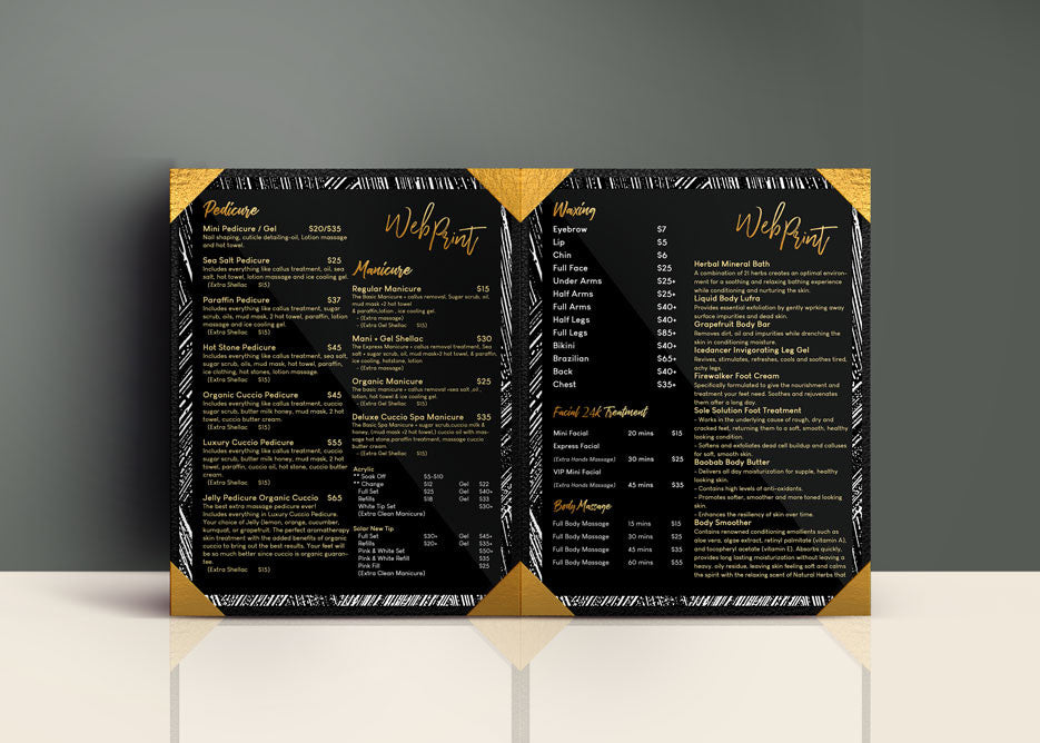 2 Page Menu 8.5x11 - 20