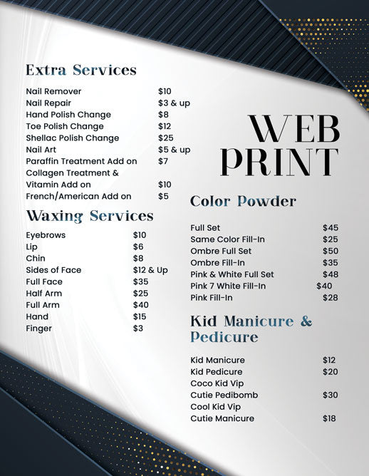 2 Page Menu 8.5x11 - 22