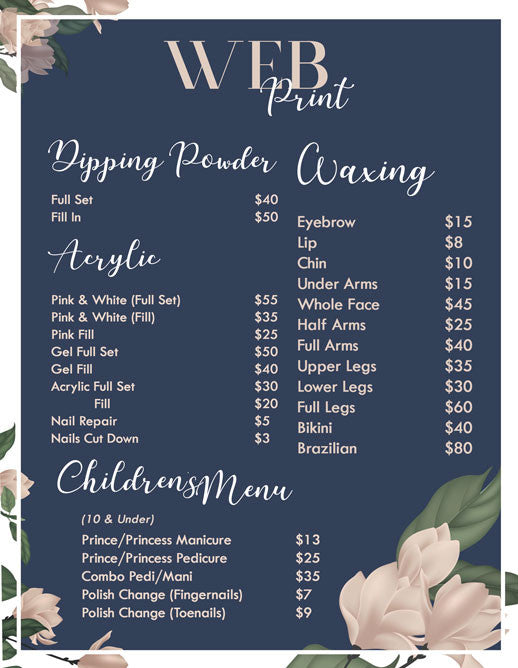 2 Page Menu 8.5x11 - 23