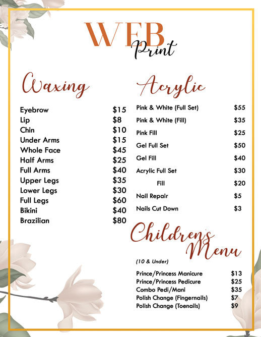 2 Page Menu 8.5x11 - 24