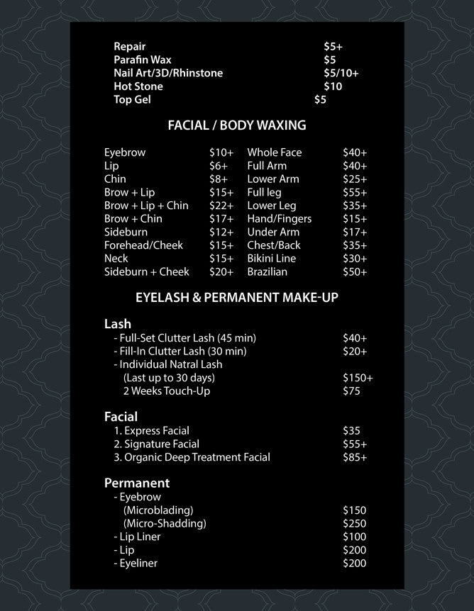 4 Page Menu 8.5x11 - 11