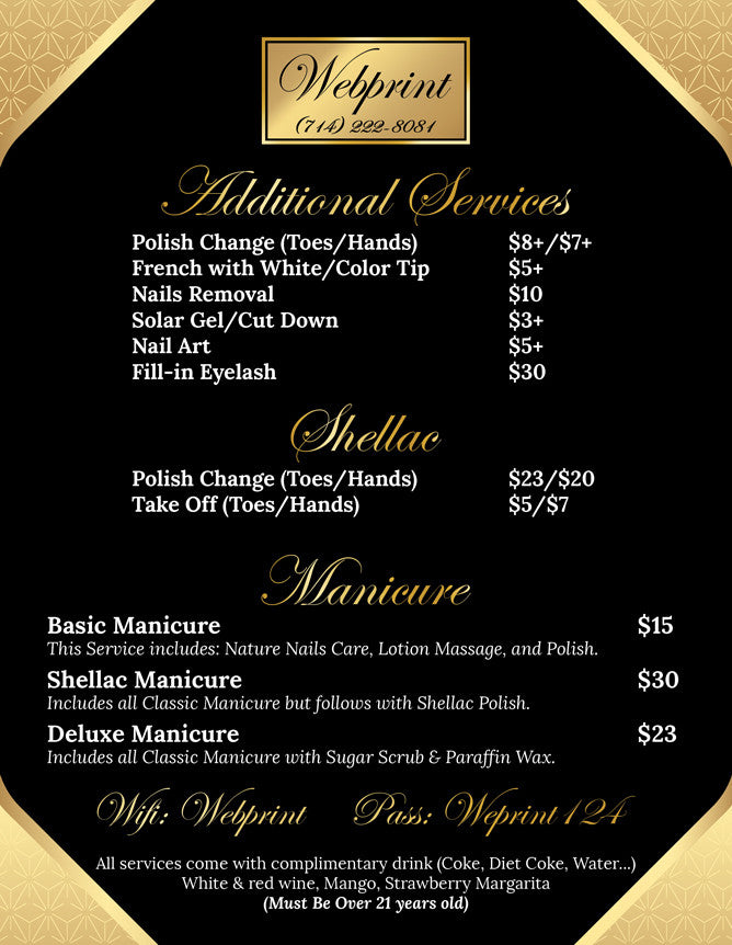 4 Page Menu 8.5x11 - 25
