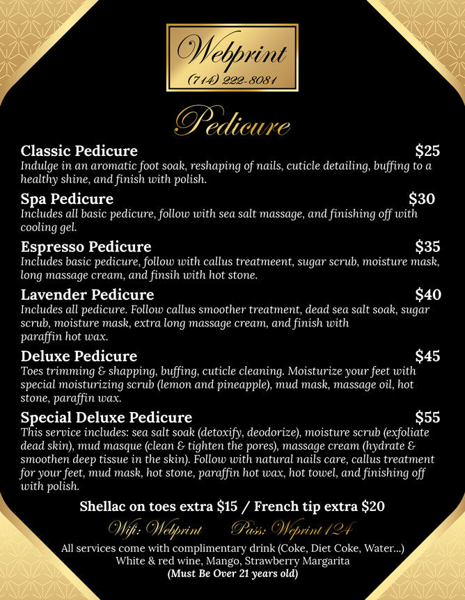 4 Page Menu 8.5x11 - 25