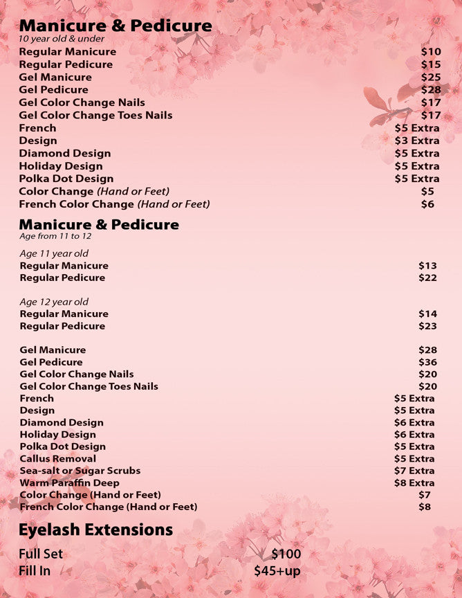 4 Page Menu 8.5x11 - 30