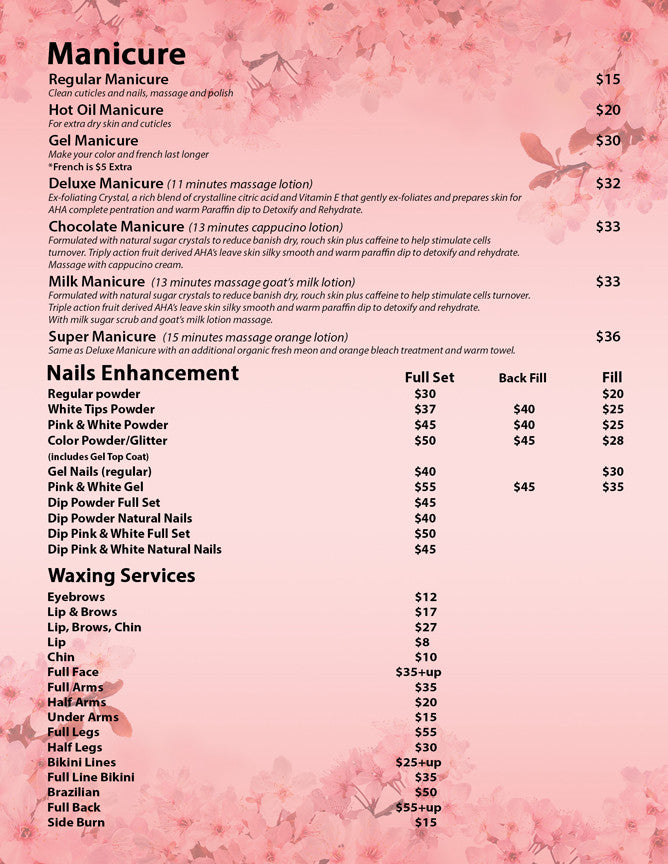4 Page Menu 8.5x11 - 30