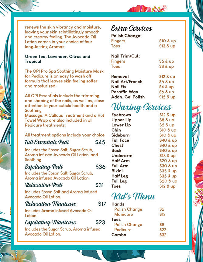 4 Page Menu 8.5x11 - 18