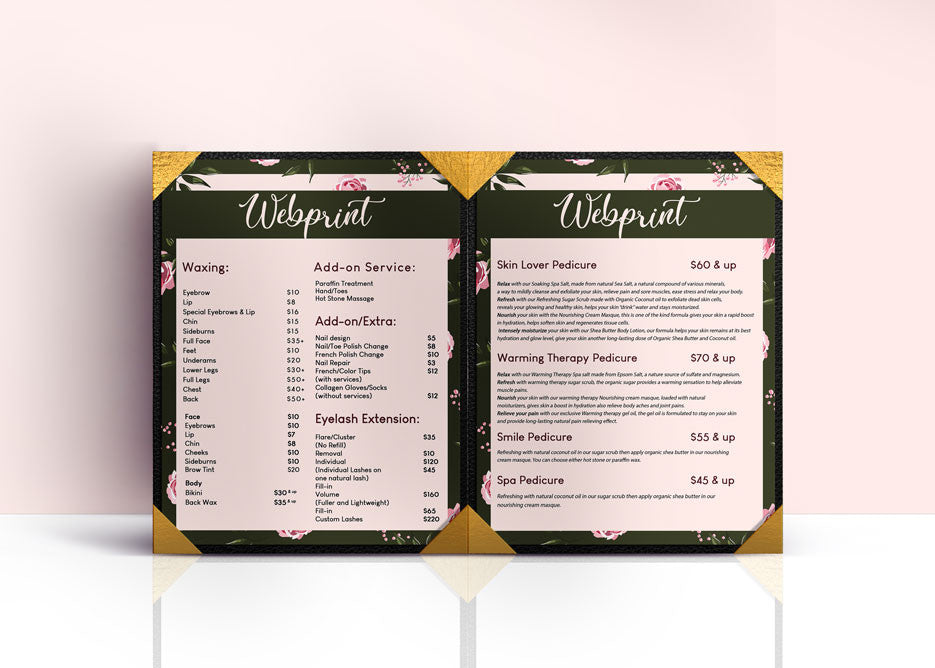 2 Page Menu 8.5x11 - 40