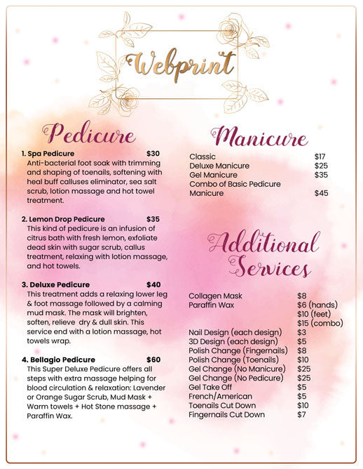 2 Page Menu 8.5x11 - 45