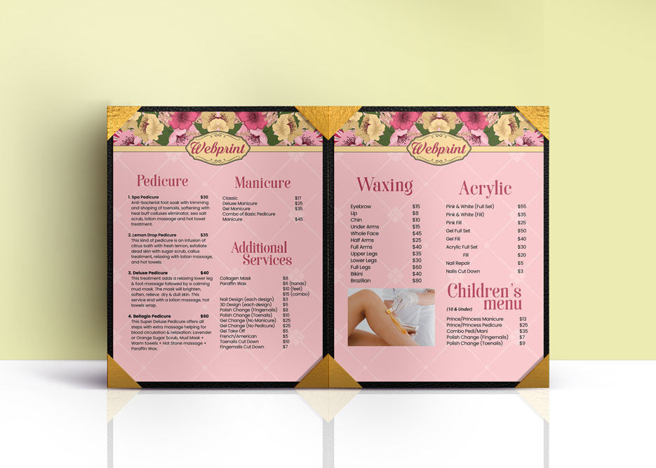 2 Page Menu 8.5x11 - 50