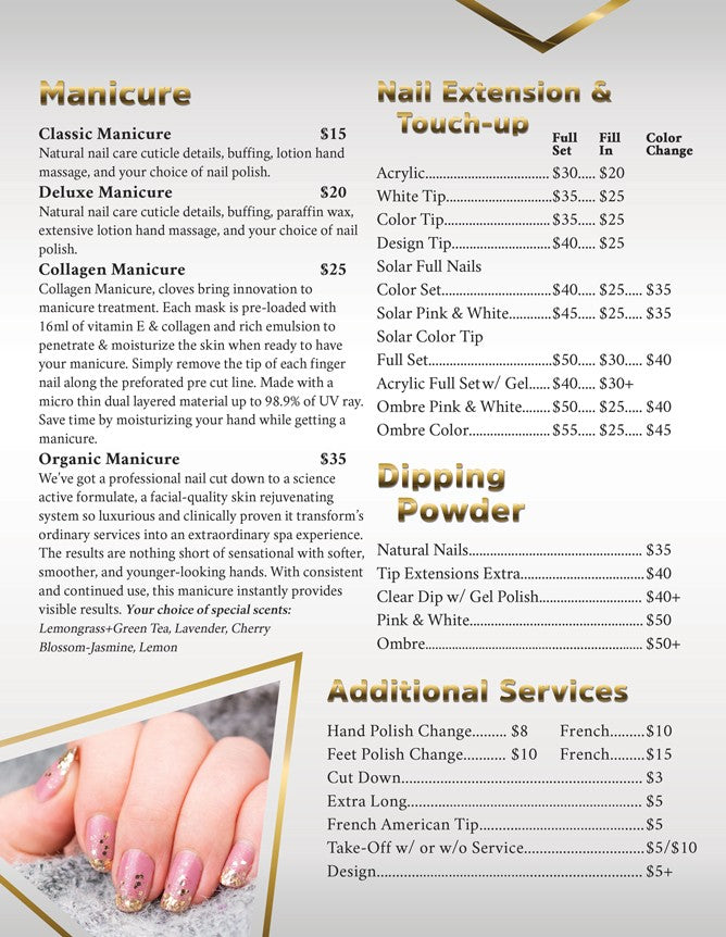 4 Page Menu 8.5x11 - 40