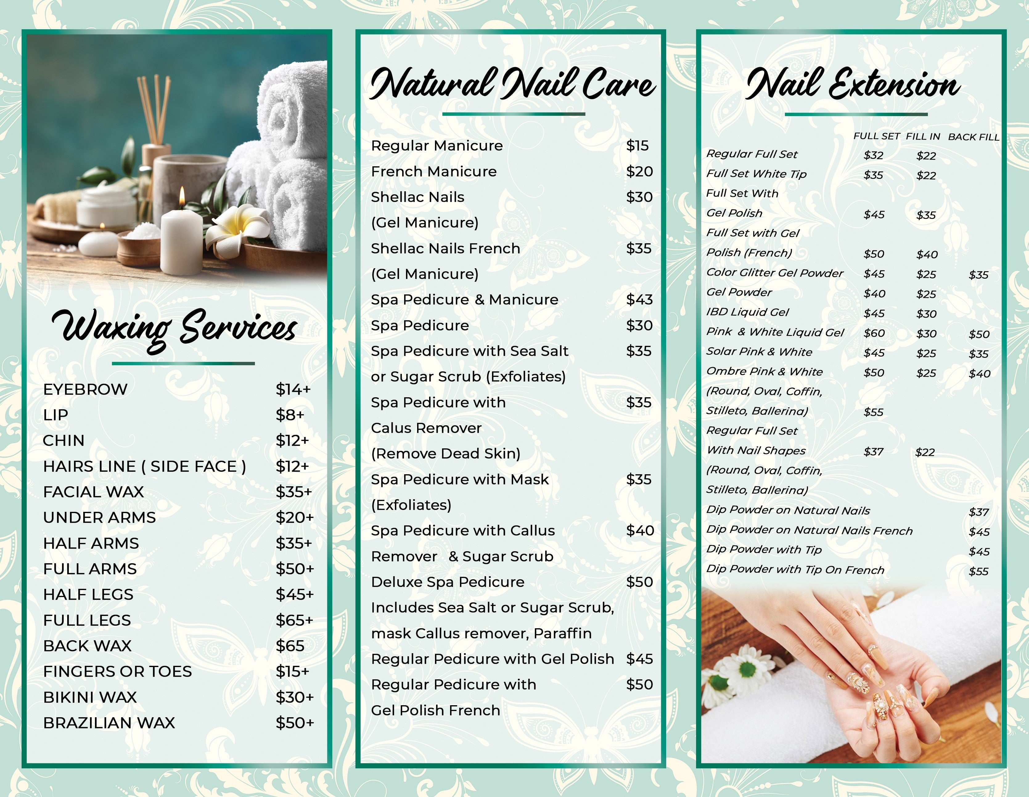 2 Page Menu 8.5x11 - 55