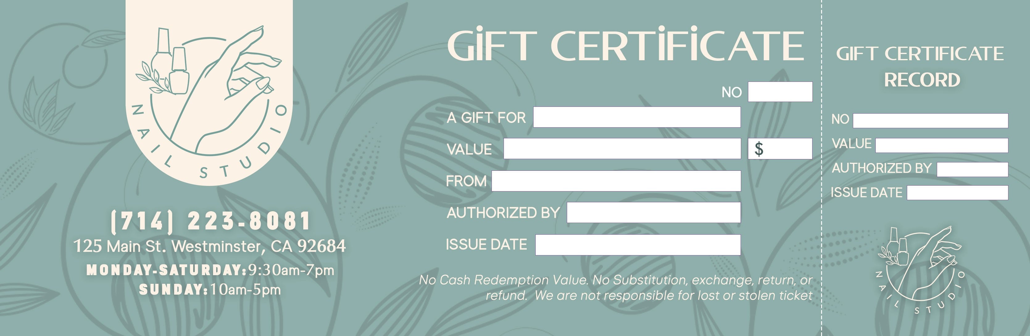 Gift Certificate - 42