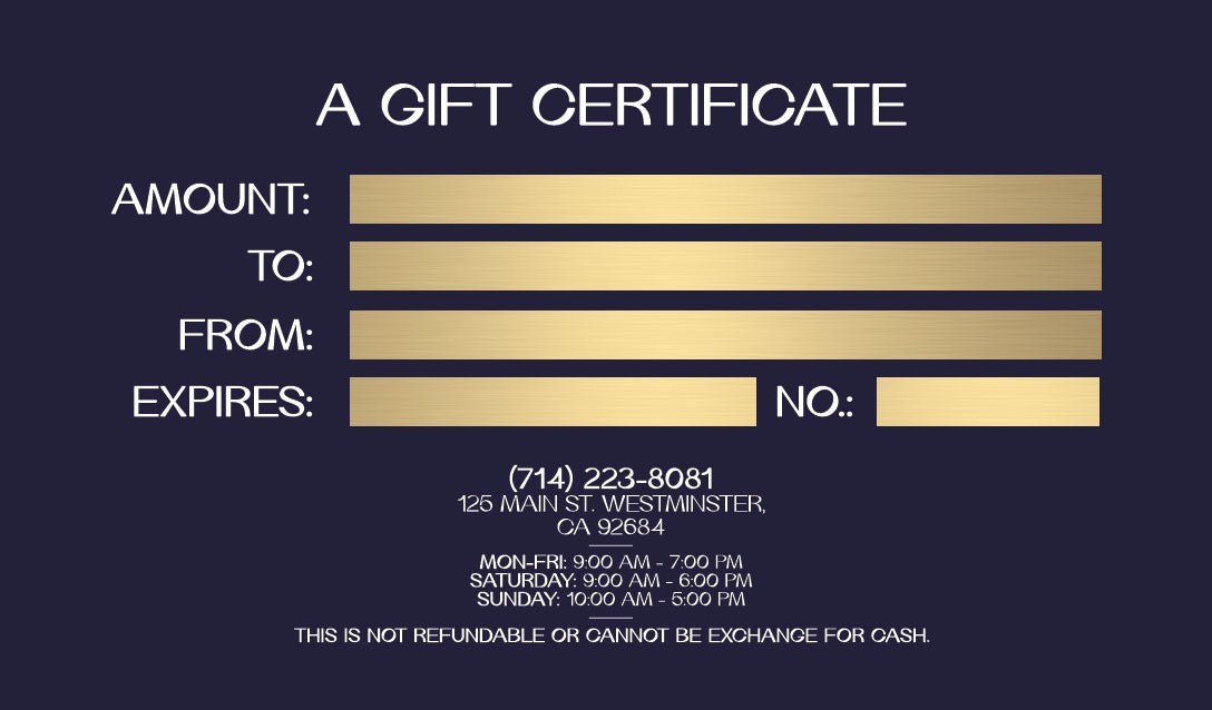 Gift Card Certificate - 01