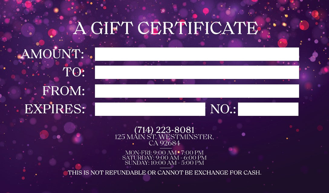 Gift Card Certificate - 05