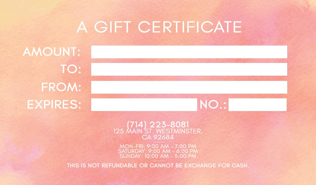 Gift Card Certificate - 08