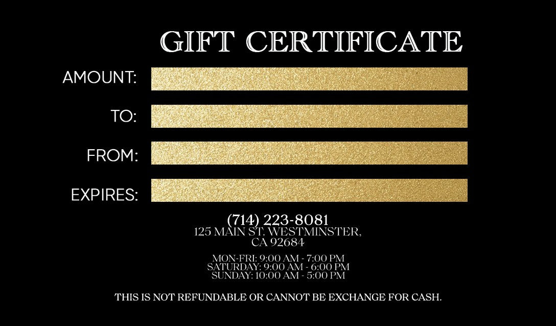 Gift Card Certificate - 02