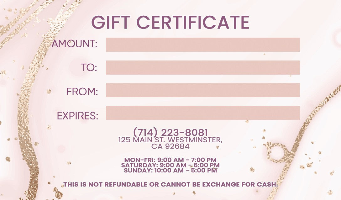 Gift Card Certificate - 03