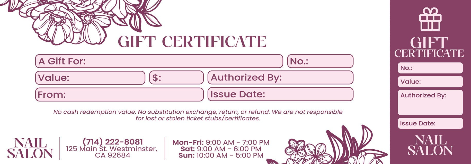 Gift Certificate - 72