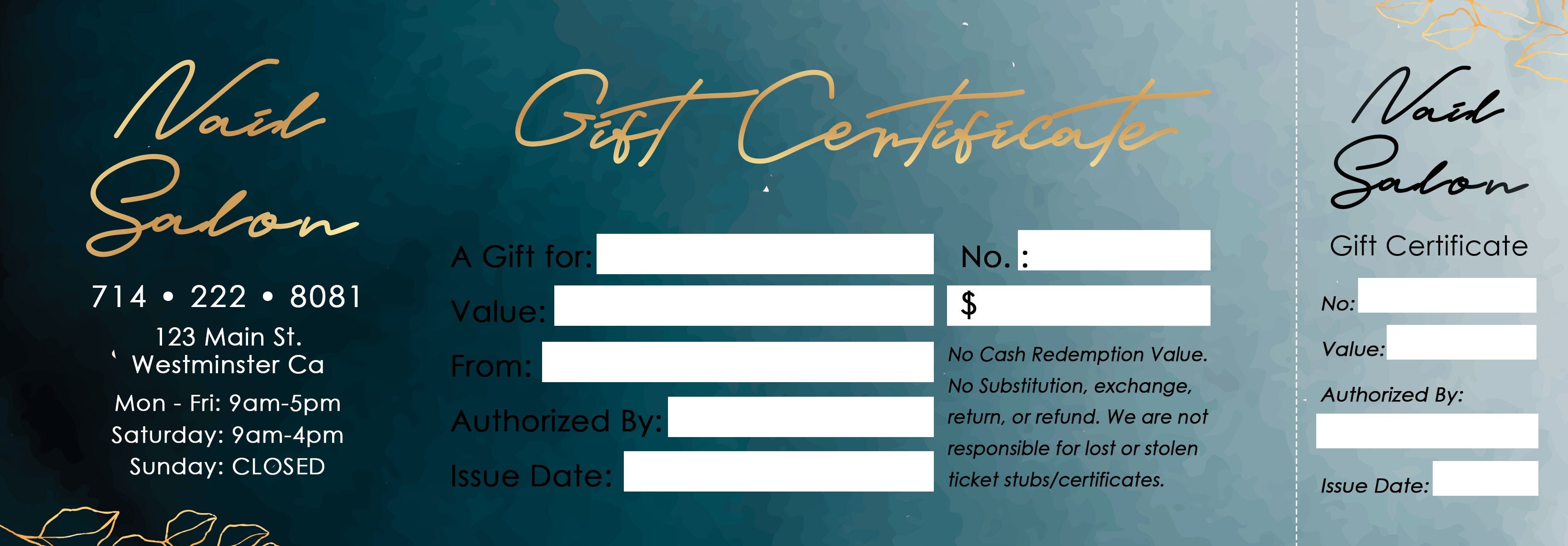 Gift Certificate - 73