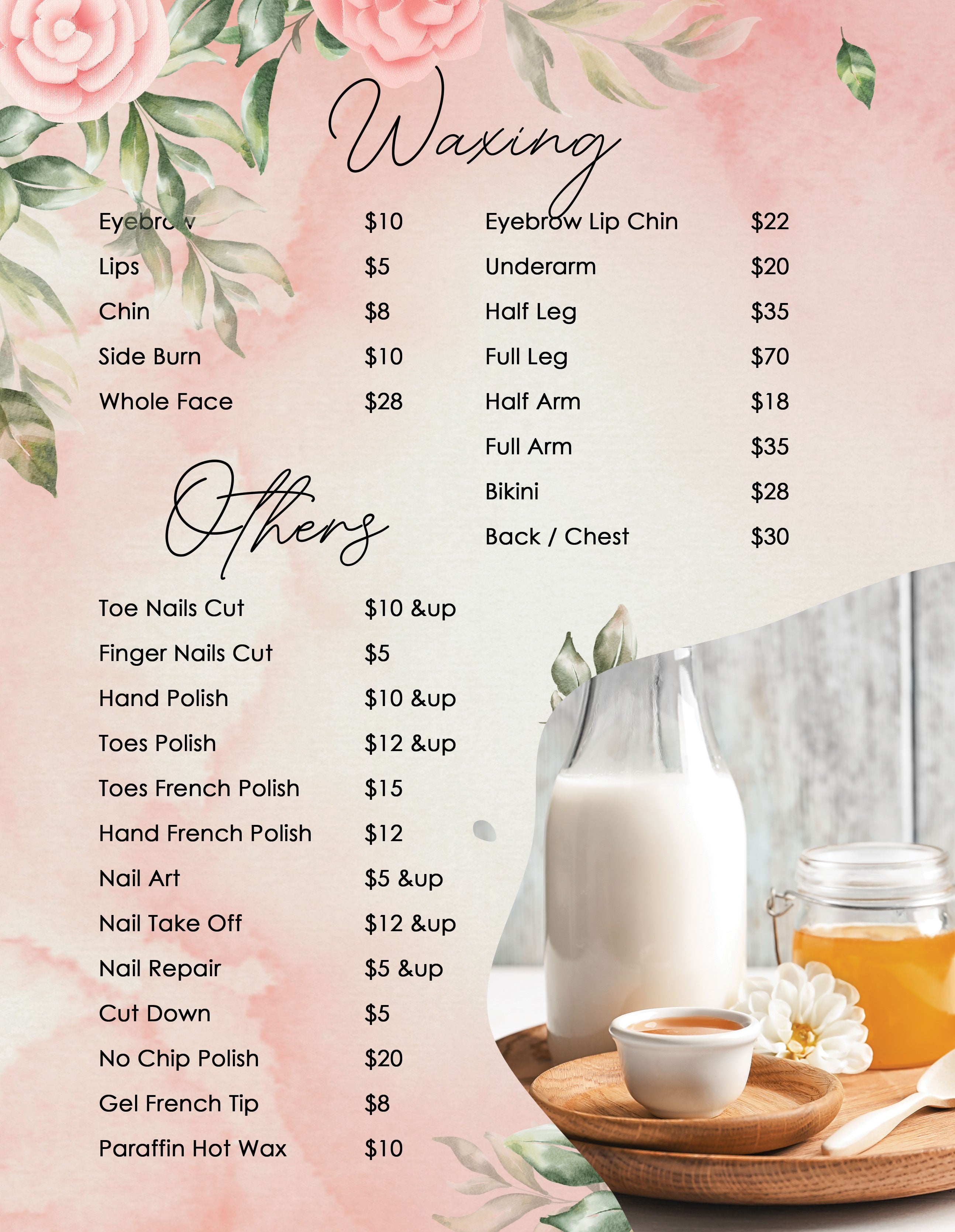 4 Page Menu 8.5x11 - 112