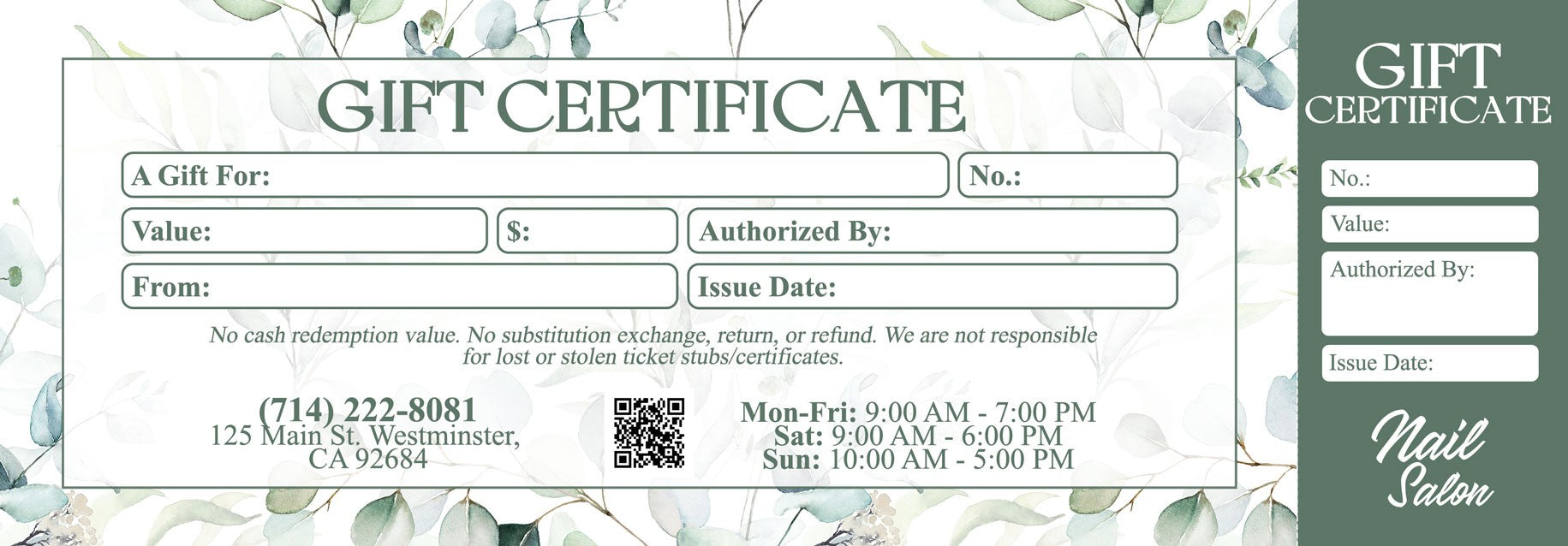 Gift Certificate - 103