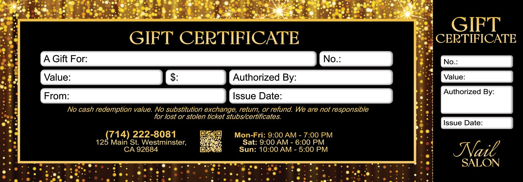 Gift Certificate - 109