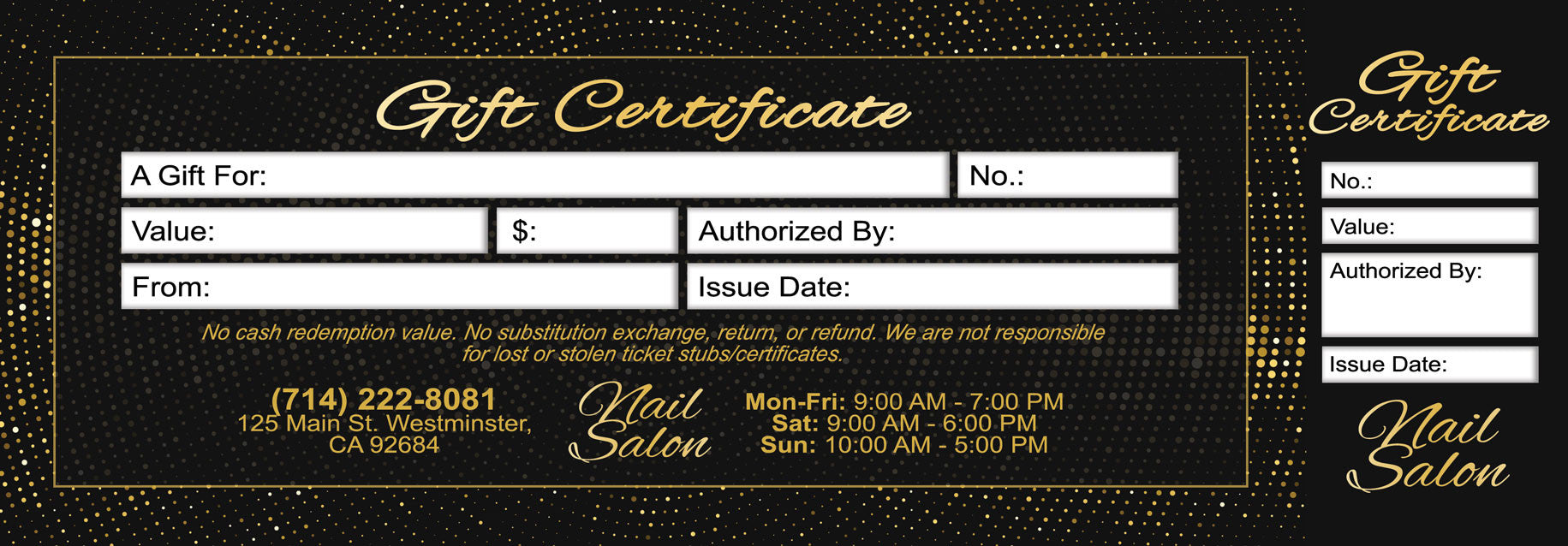 Gift Certificate - 124