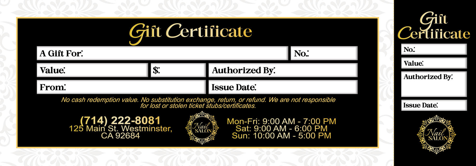 Gift Certificate - 127