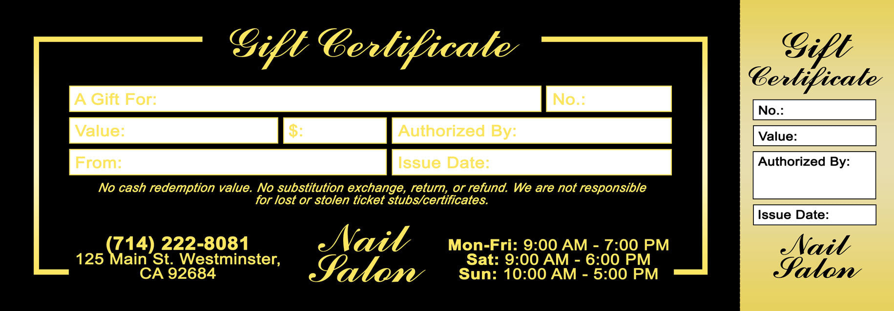 Gift Certificate - 133