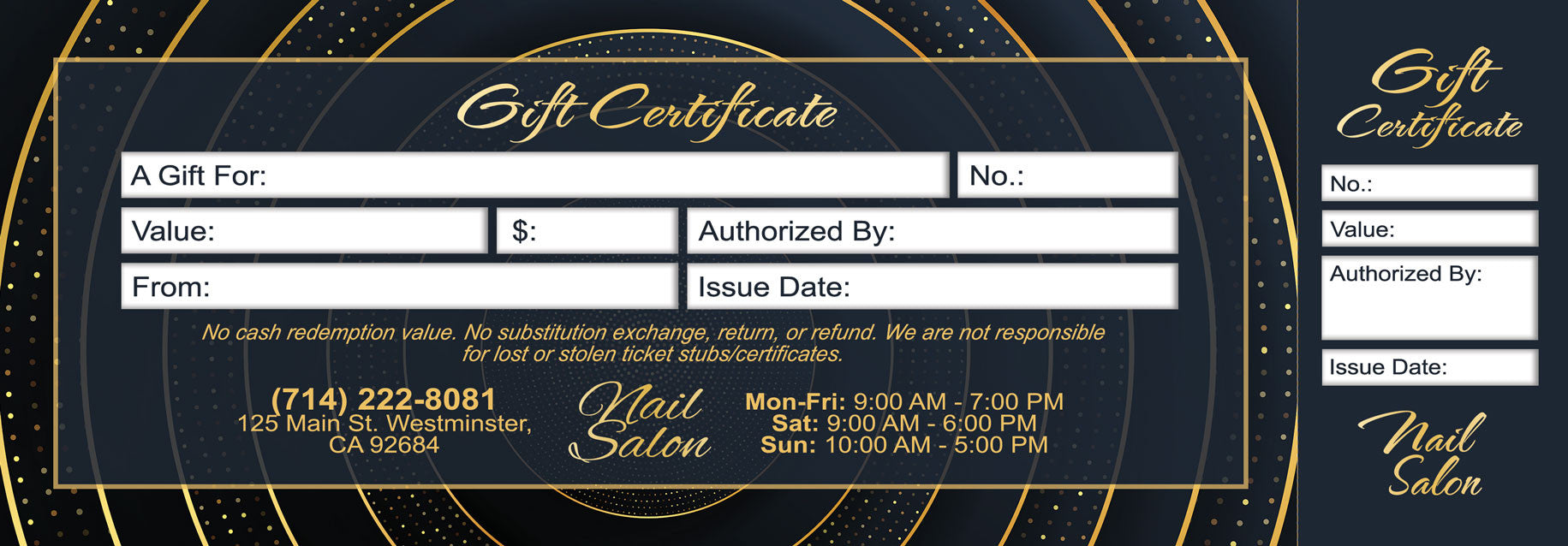 Gift Certificate - 134