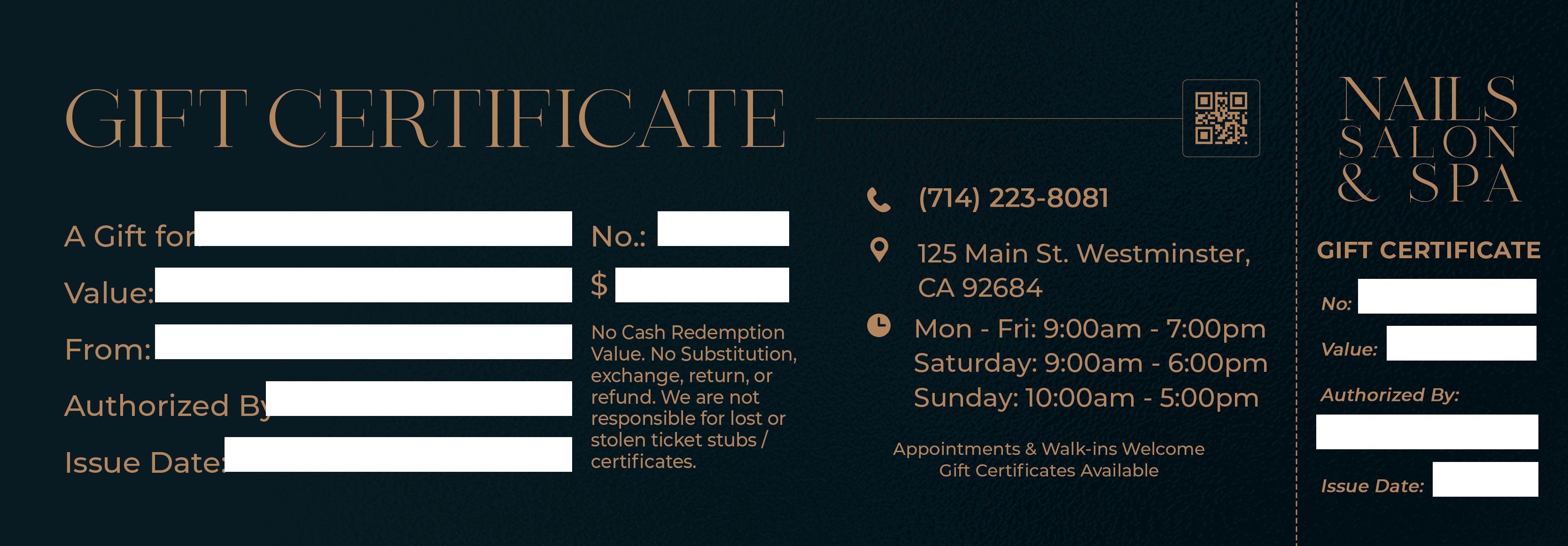 Gift Certificate - 138