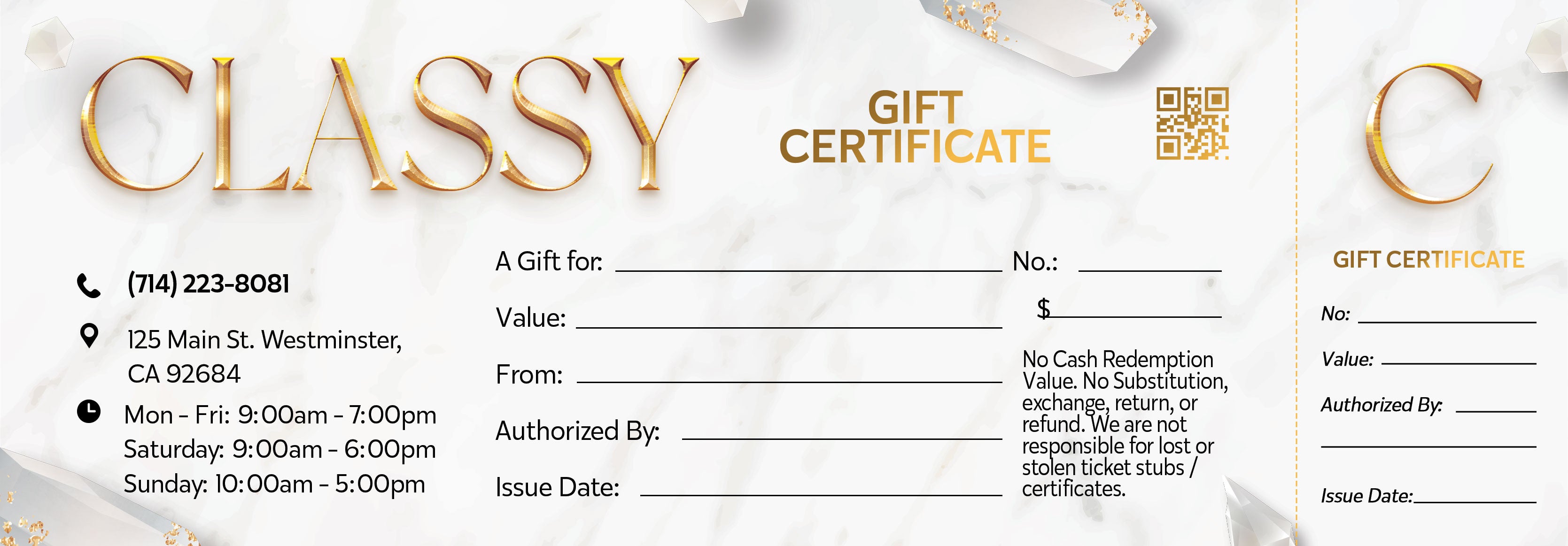 Gift Certificate - 152