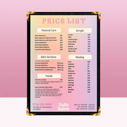 Laminated Price List - 06