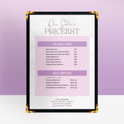 Laminated Price List - 09