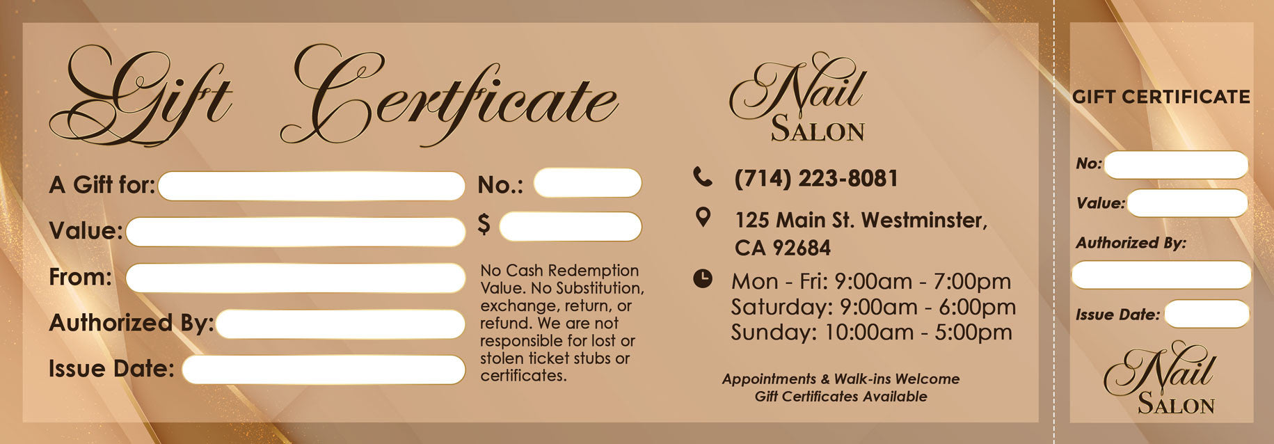 Gift Certificate - 166