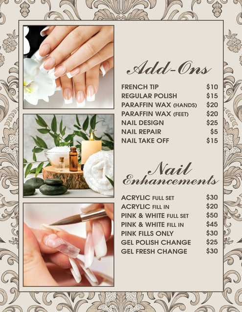 4 Page Menu 8.5x11 - 189