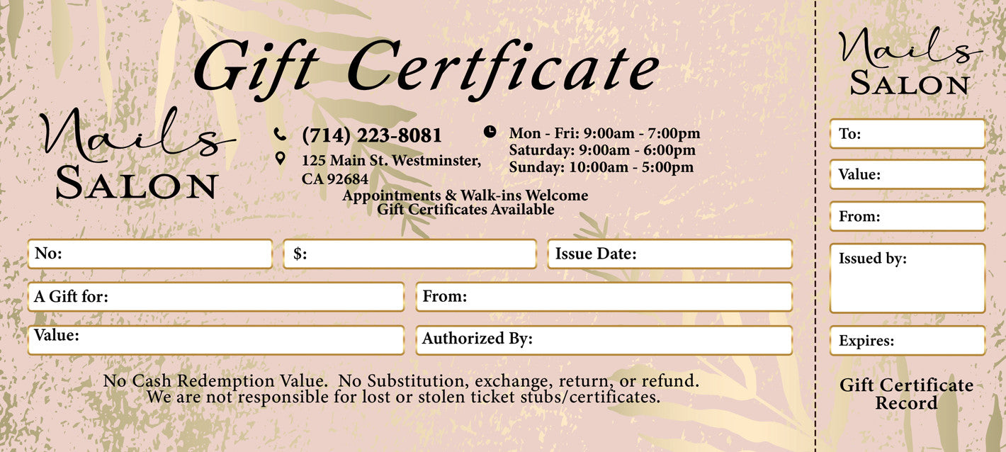 Gift Certificate - 186