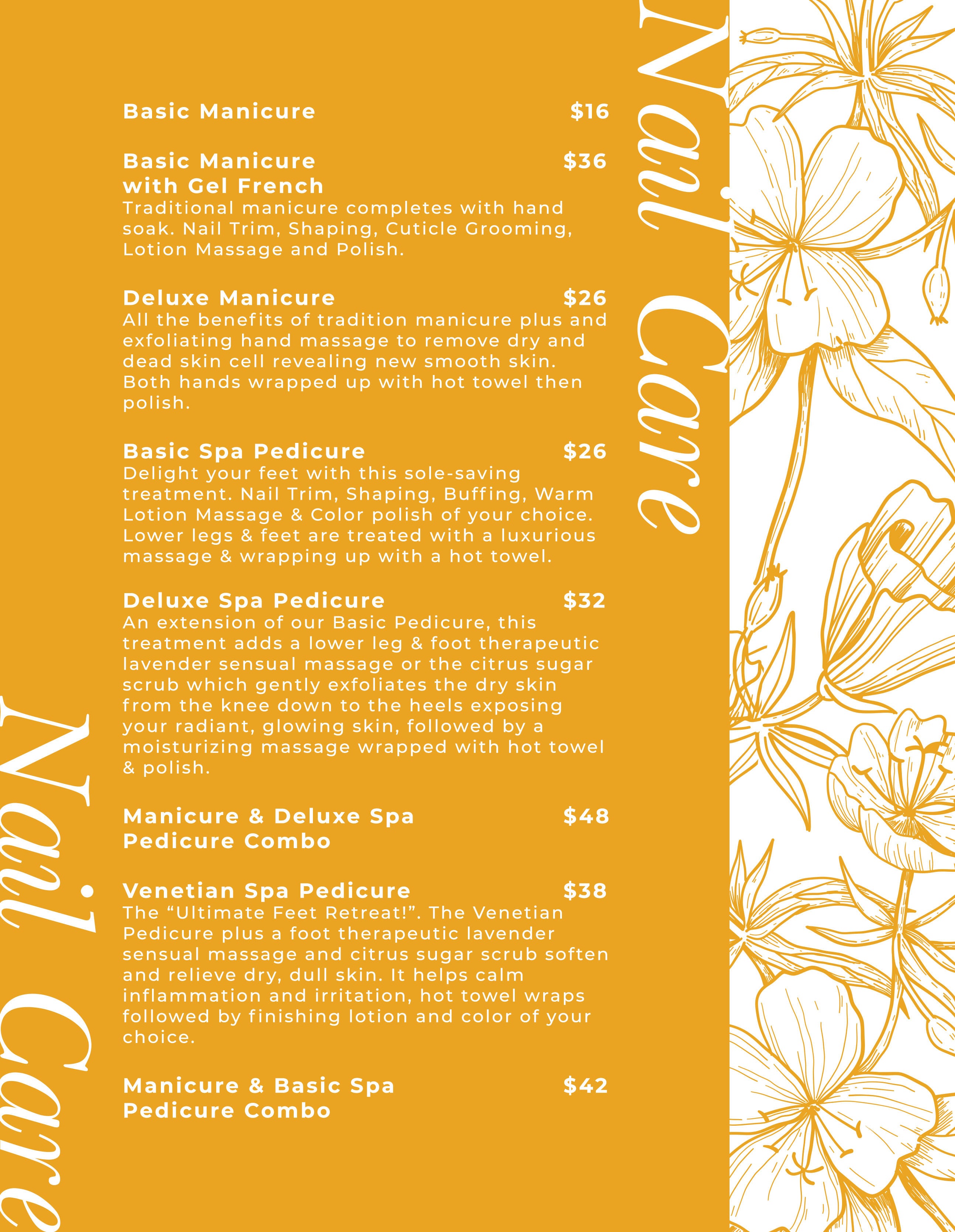 4 Page Menu 8.5x11 - 254