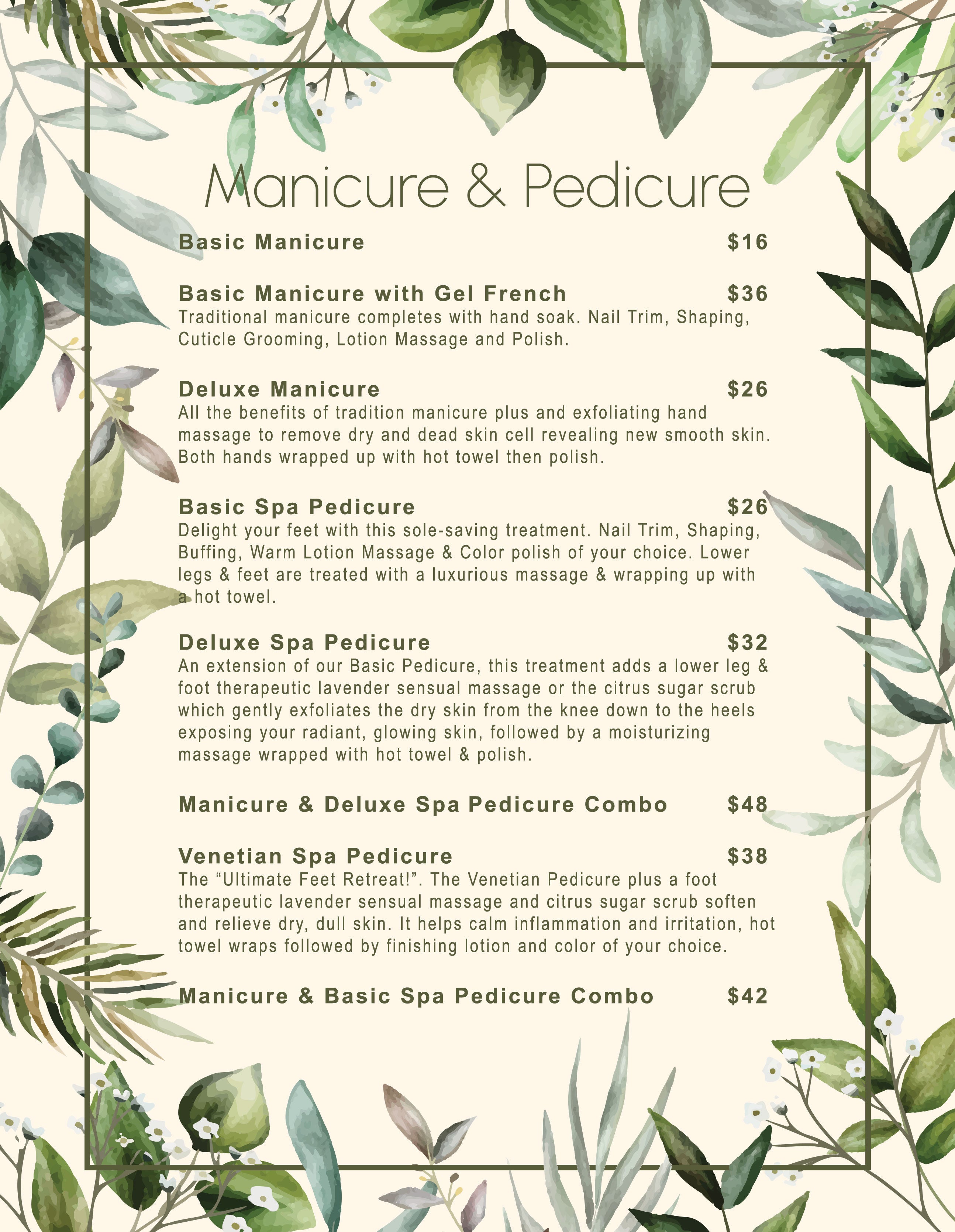 4 Page Menu 8.5x11 - 259