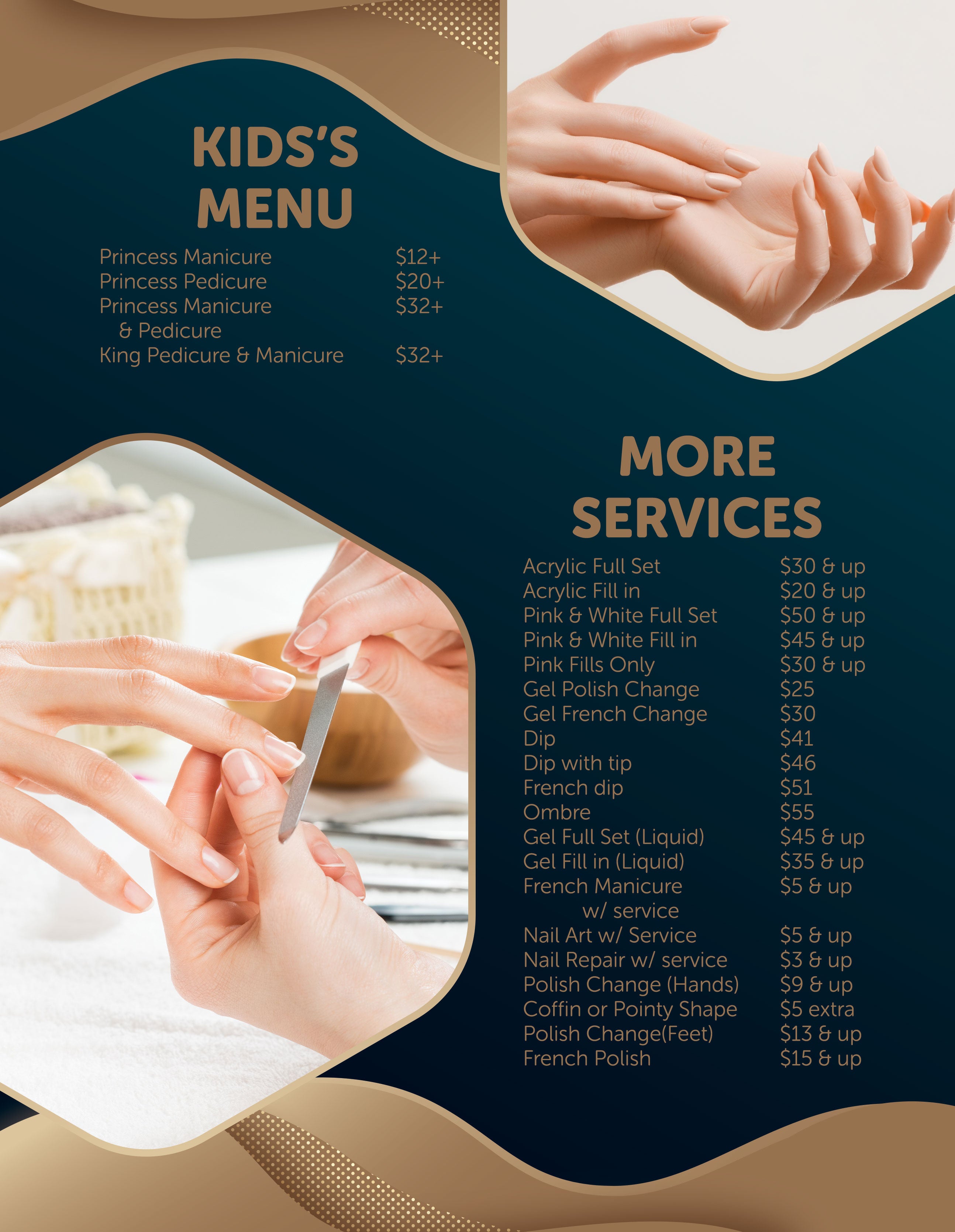 4 Page Menu 8.5x11 - 325