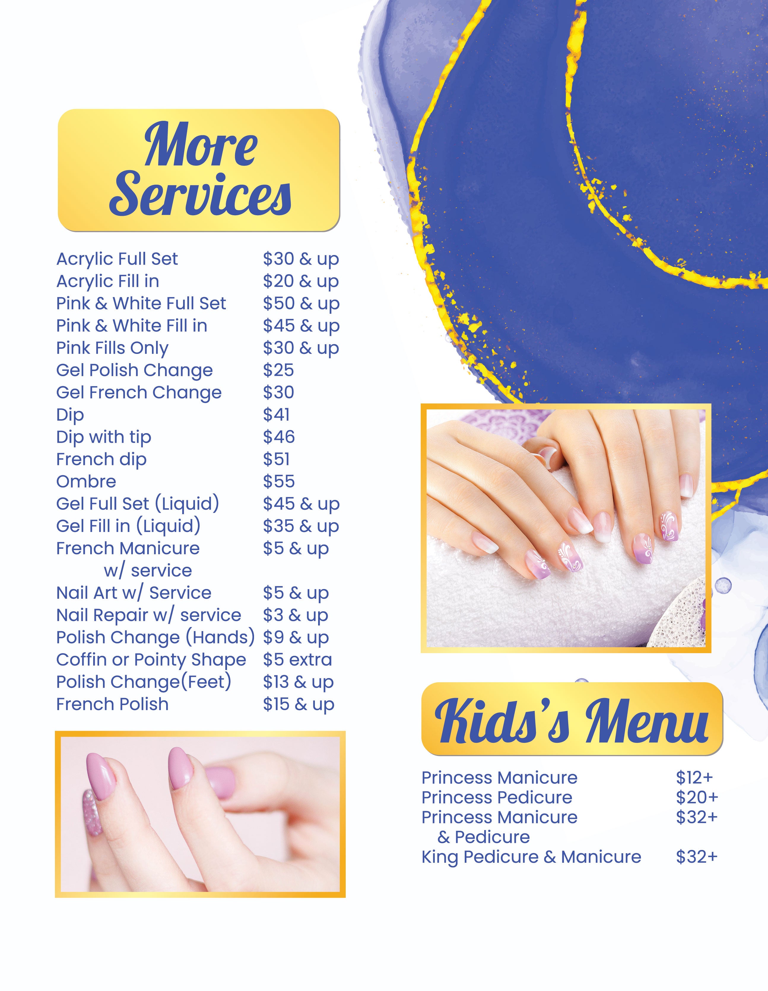 4 Page Menu 8.5x11 - 328