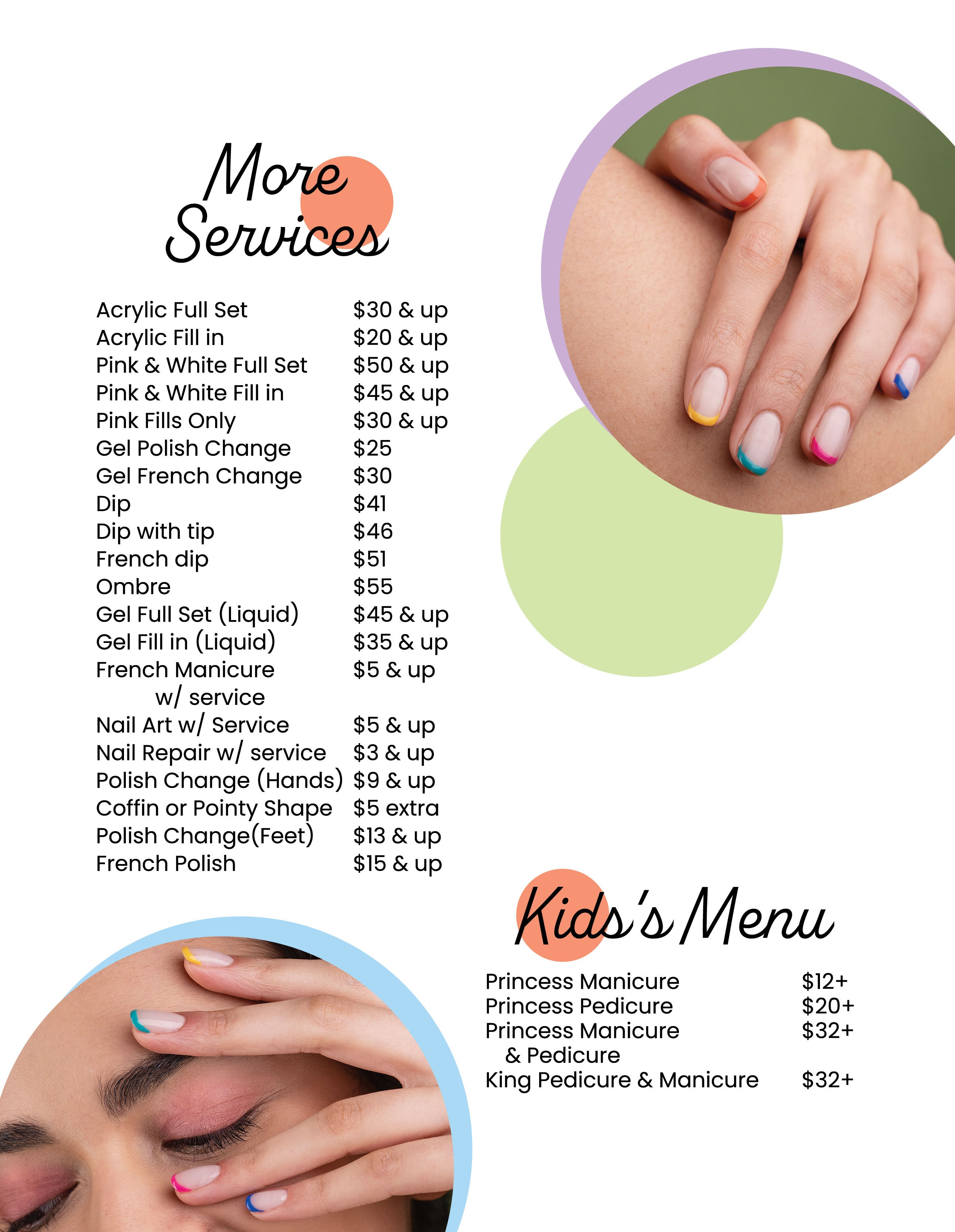 4 Page Menu 8.5x11 - 329