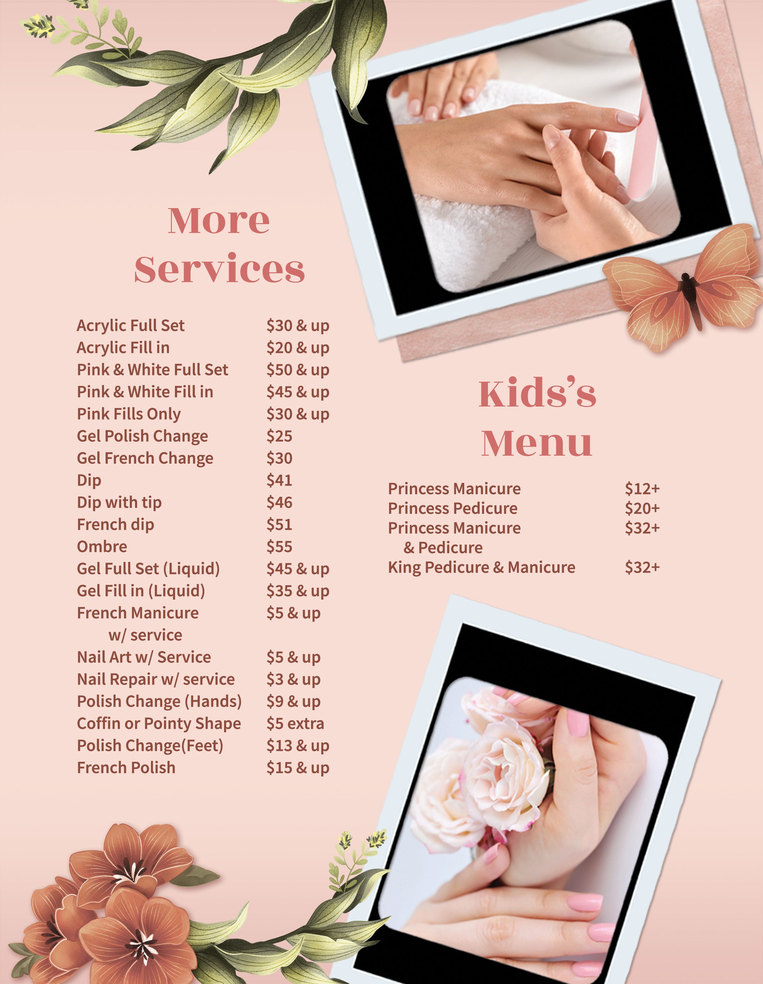 4 Page Menu 8.5x11 - 330