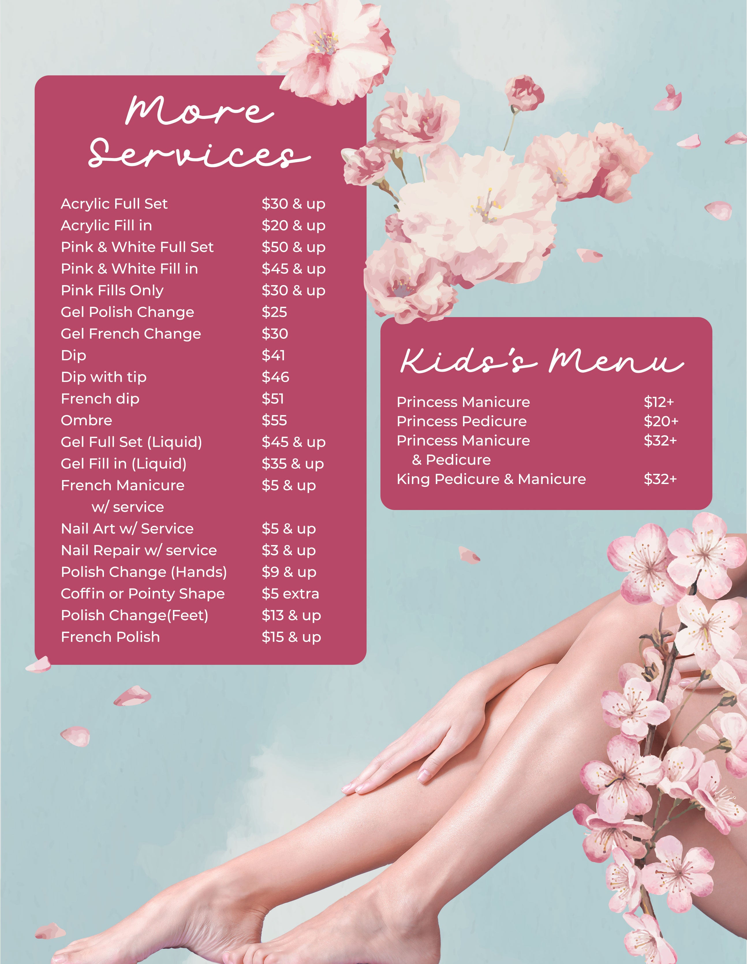 4 Page Menu 8.5x11 - 333