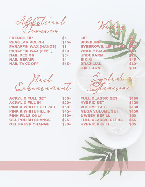 4 Page Menu 8.5x11 - 360