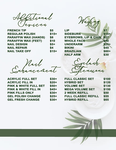 4 Page Menu 8.5x11 - 363